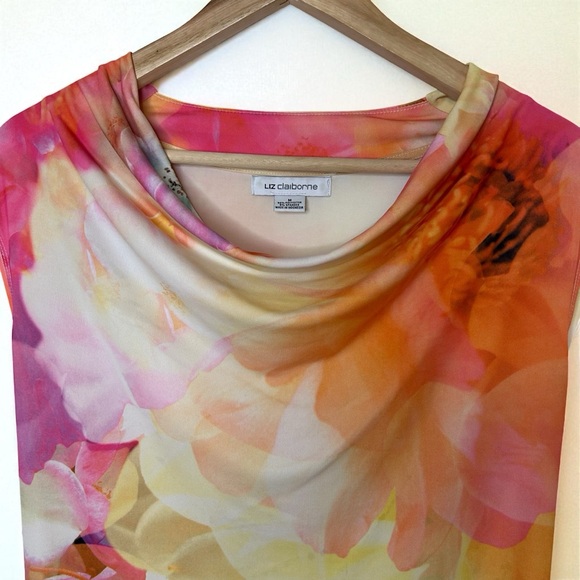 Liz Claiborne Cowl Neck Top - Picture 5 of 7